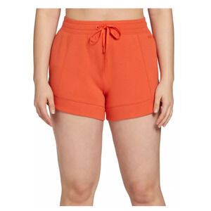 NWT DSG Women's Shorts Sports Fleece Mid Rise Orange Size Small